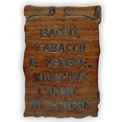 Quadretto Proverbio "Bacco"
